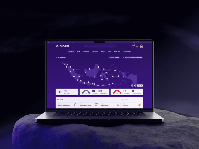 Dashboard – Port Equipment Maintenance