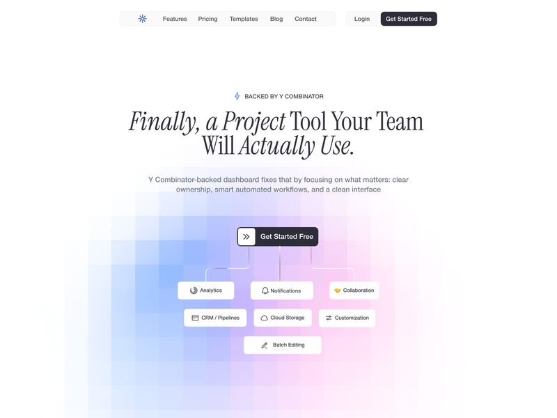 ⚡️ Project Tool — SaaS Workspace Landing Page (Figma to Framer)