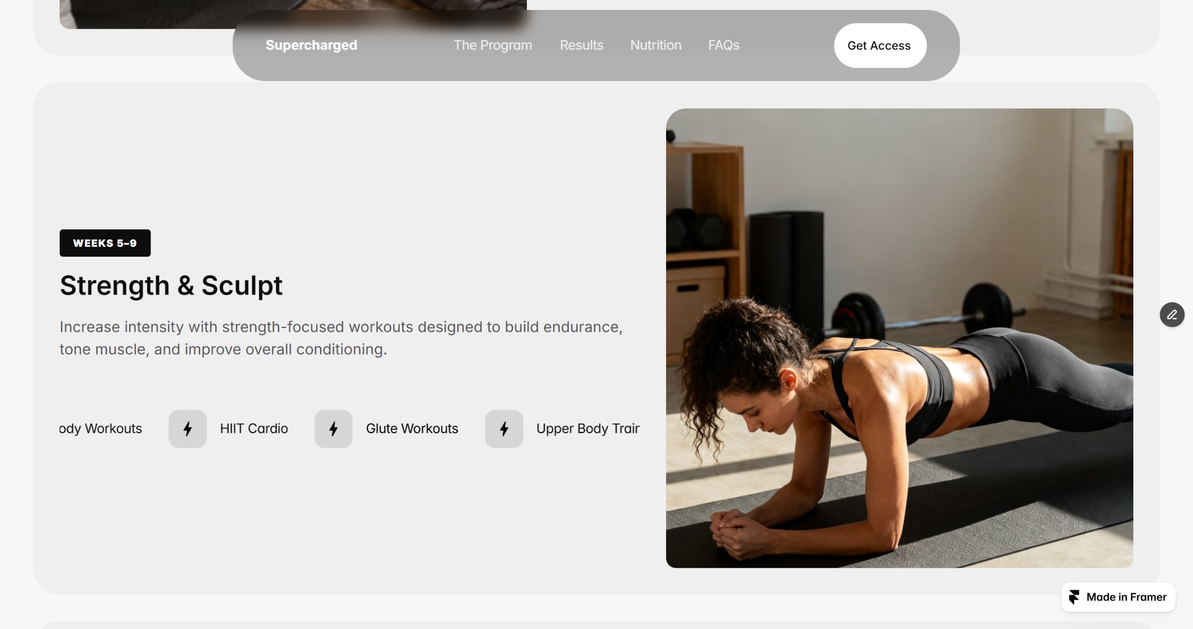 Fitness Funnel Framer Template for Coaches Image 0