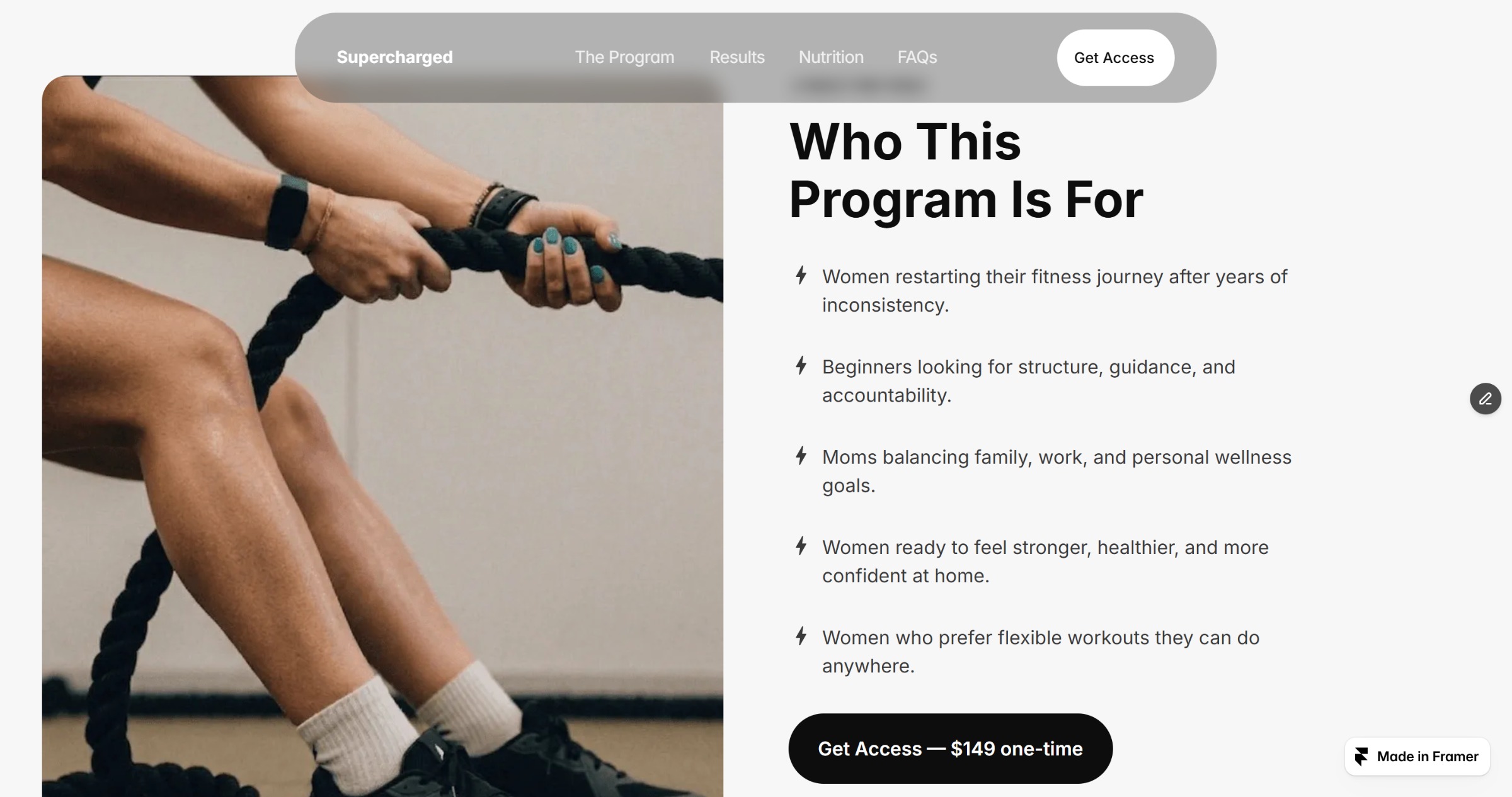 Fitness Funnel Framer Template for Coaches Image 2