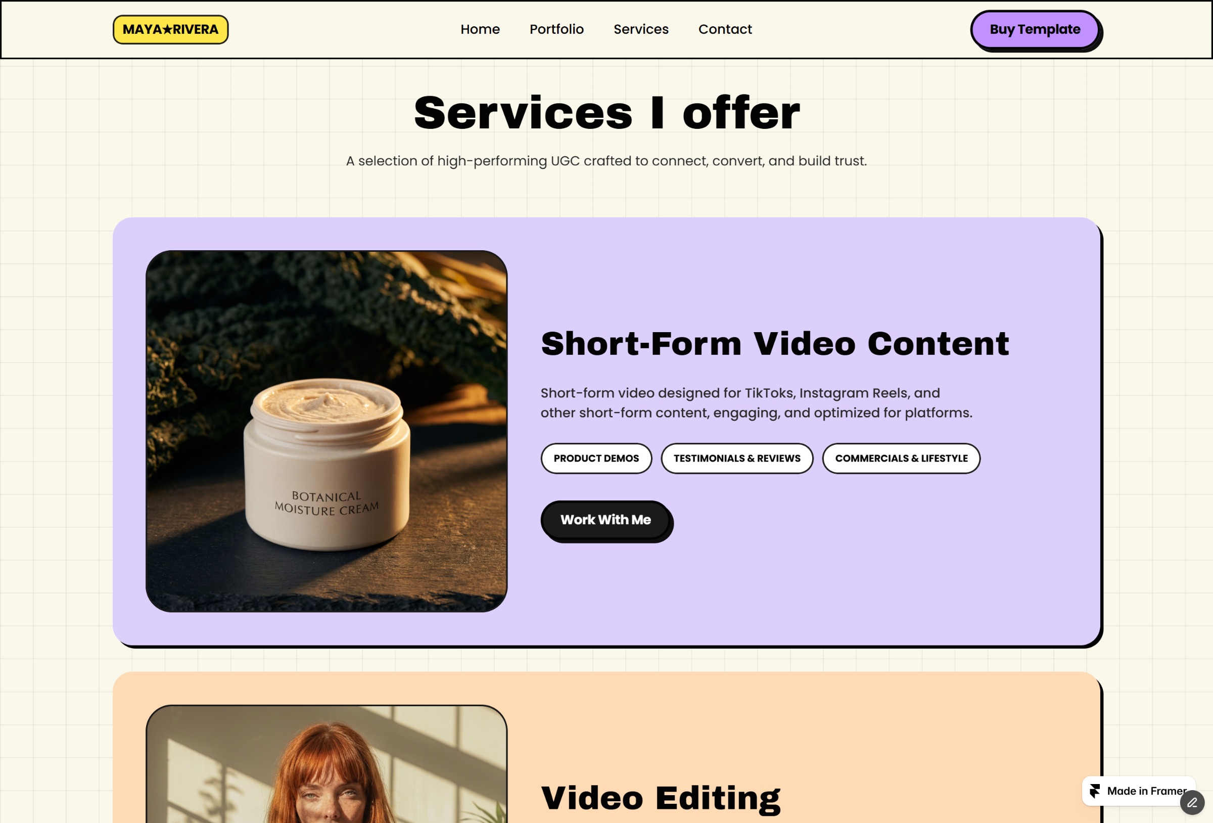 UGC Portfolio Template for Creators Image 0