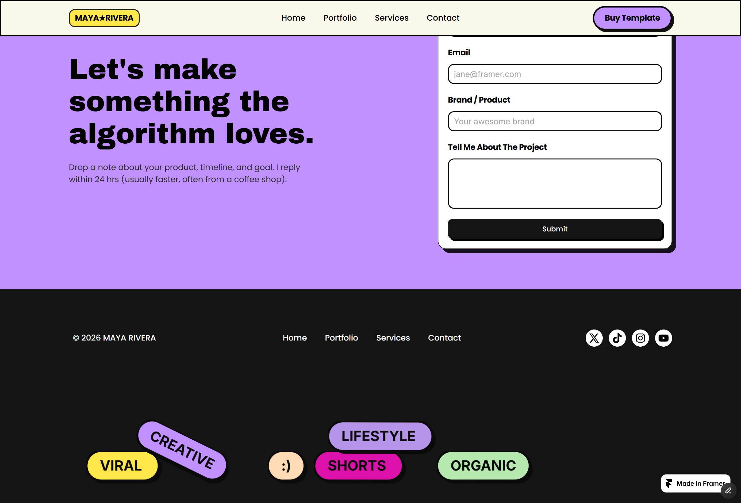 UGC Portfolio Template for Creators Image 1
