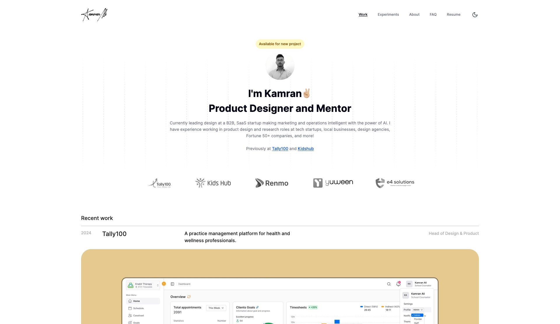 Kamran Ali – Product Designer | Healthcare, edtech, SaaS, UX Systems