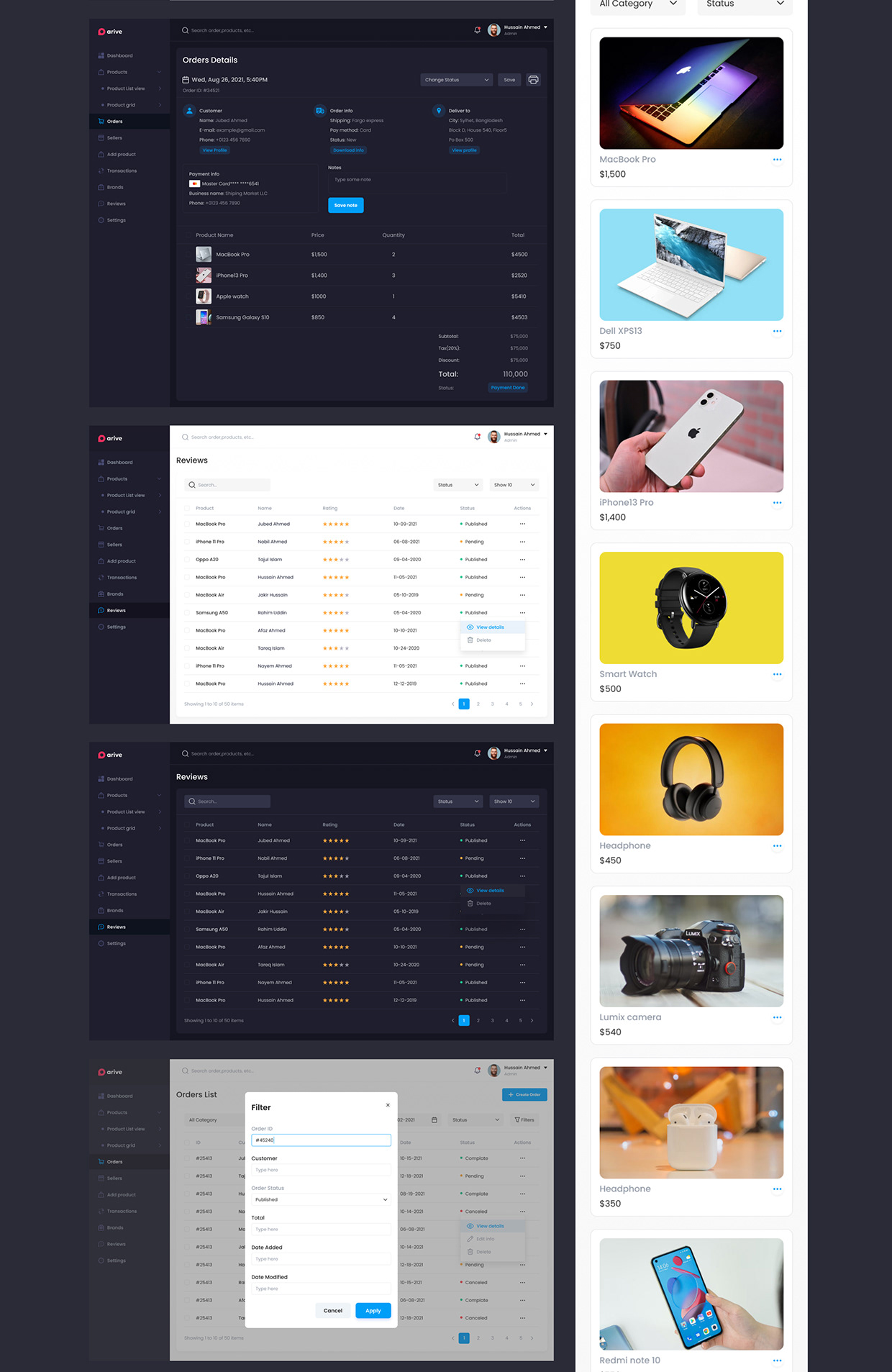 Ecommerce Admin Web App UI Kit Image 3