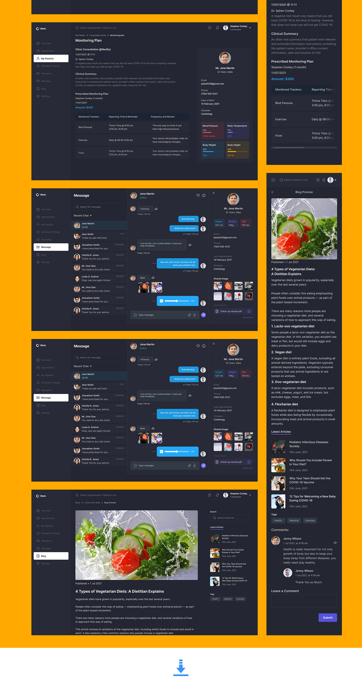 Doctor Management Web App UI Kit - Doct Image 3