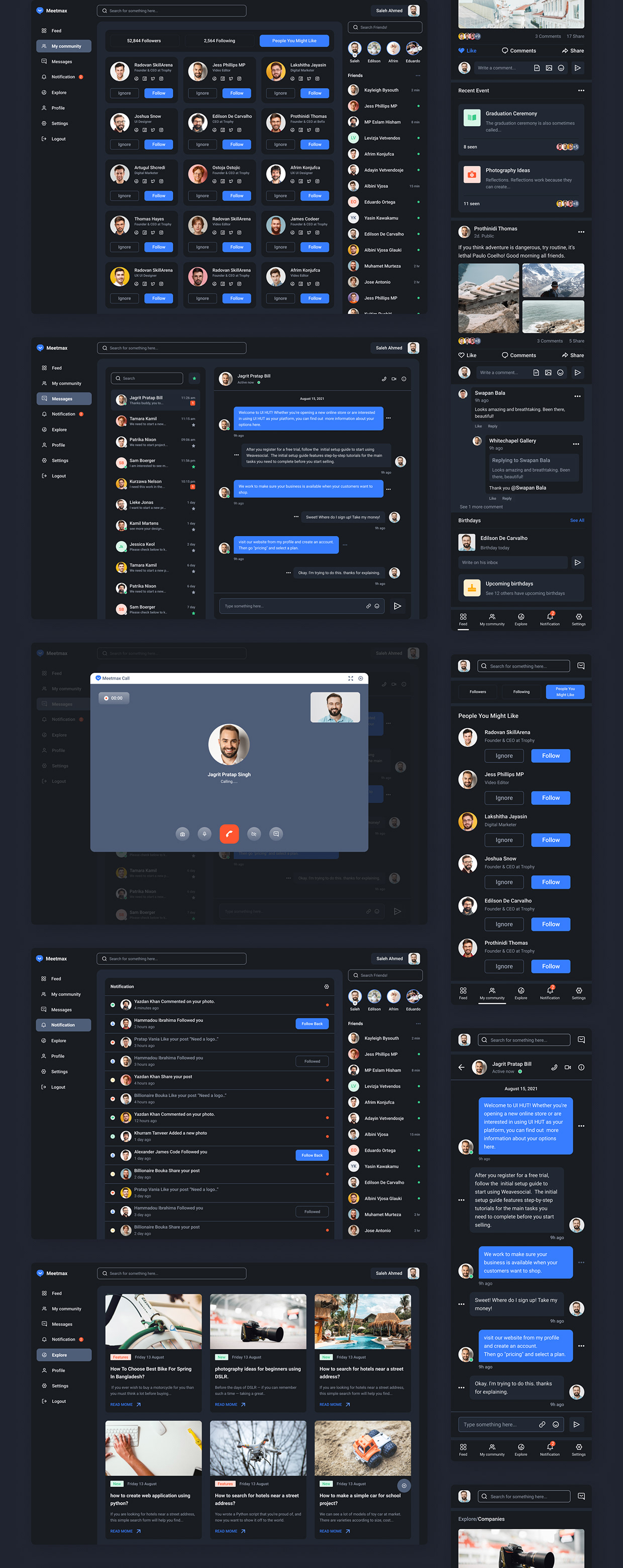 Social Media Networks Web App - Meetmax Image 2