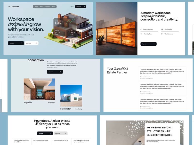 EverVista — Real Estate Investment Platform website design