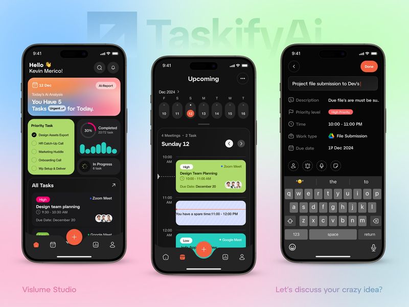 AI Productivity App UI – Smarter Tasks with TaskifyAI Mobile