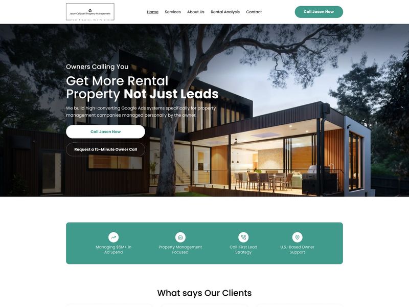 High-Converting Google Ads Landing Page for Property Management