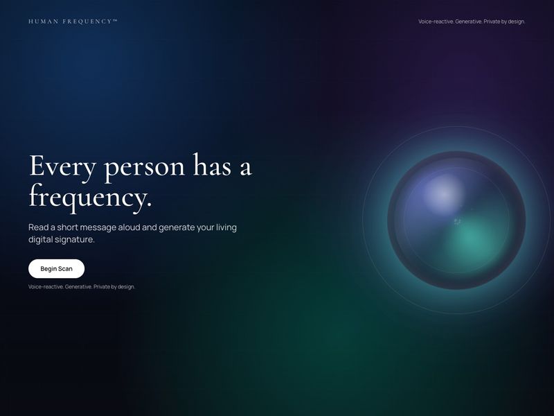 Human Frequency™ — A Voice-Generated Digital Aura