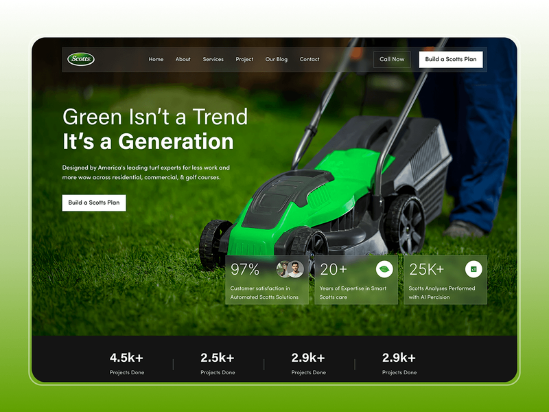 Lawn Care Landing Page Design