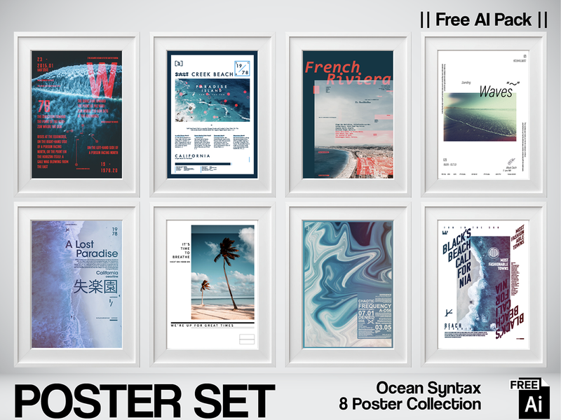Ocean Syntax — 8 Free AI Posters