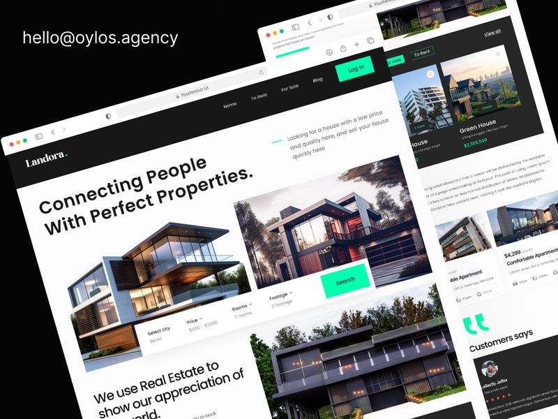 Landora Real Estate Website Design by Visualsage