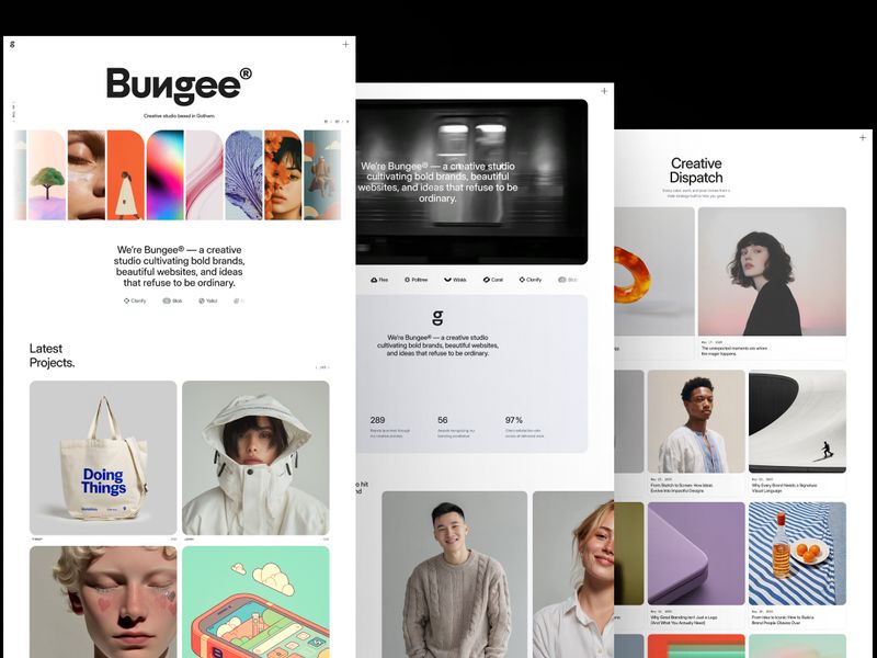 Bungee - Portfolio & Agency Website Template UI Kit - Portfolio, Agency design asset by UI8