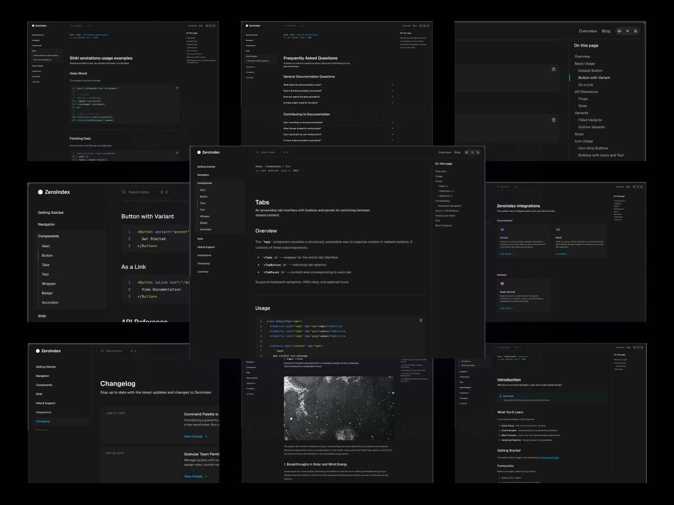 Zeroindex — an Astro & Tailwind CSS documentation template Image 0