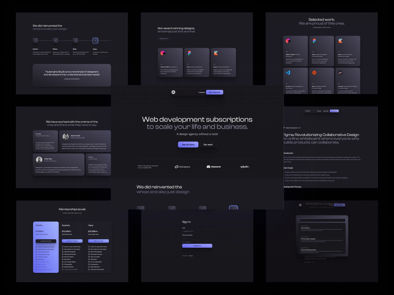 Aubergine — an Astro & Tailwind CSS agency template
