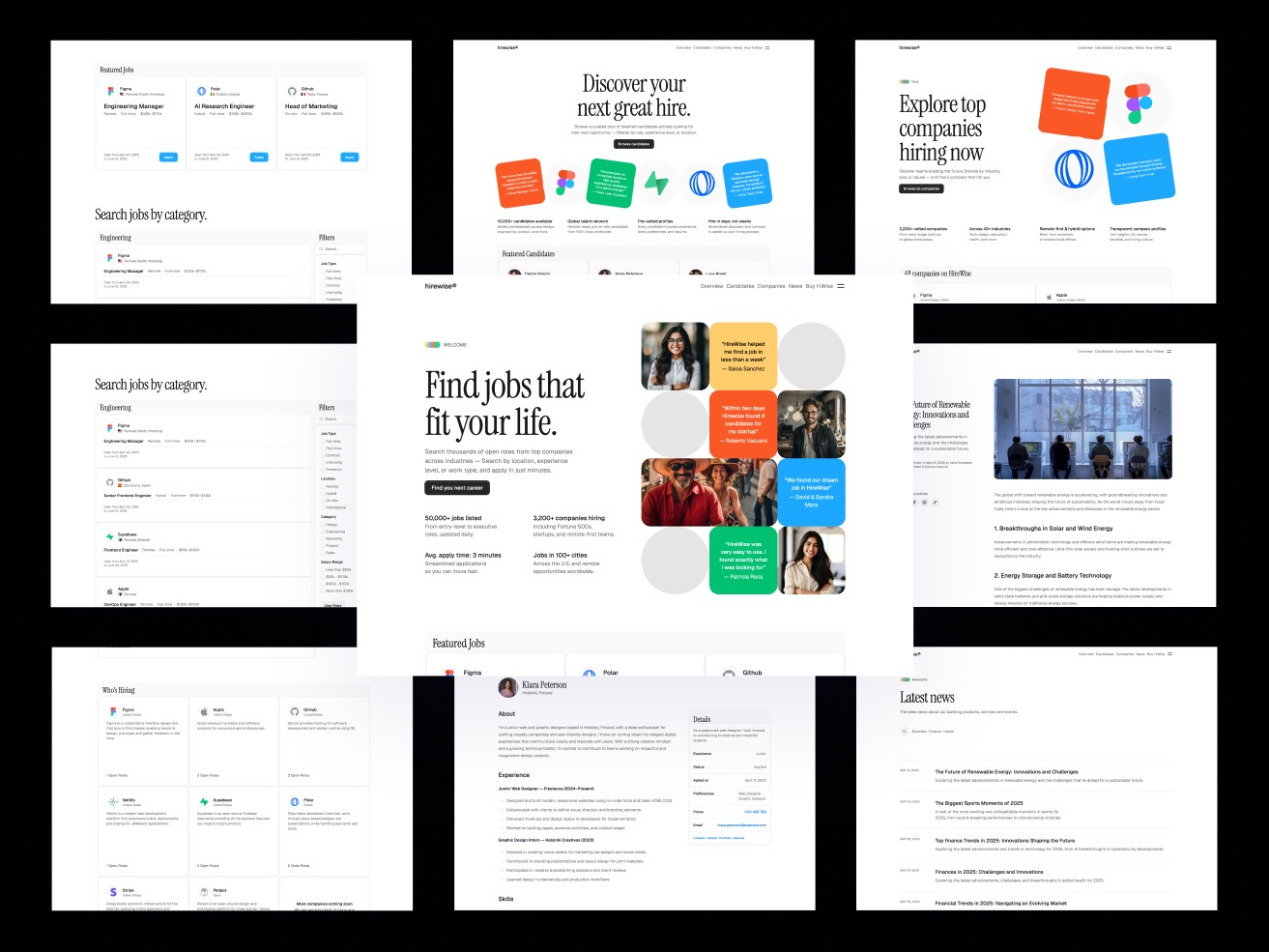 Hirewise — an Astro & Tailwind CSS job directory template Image 0