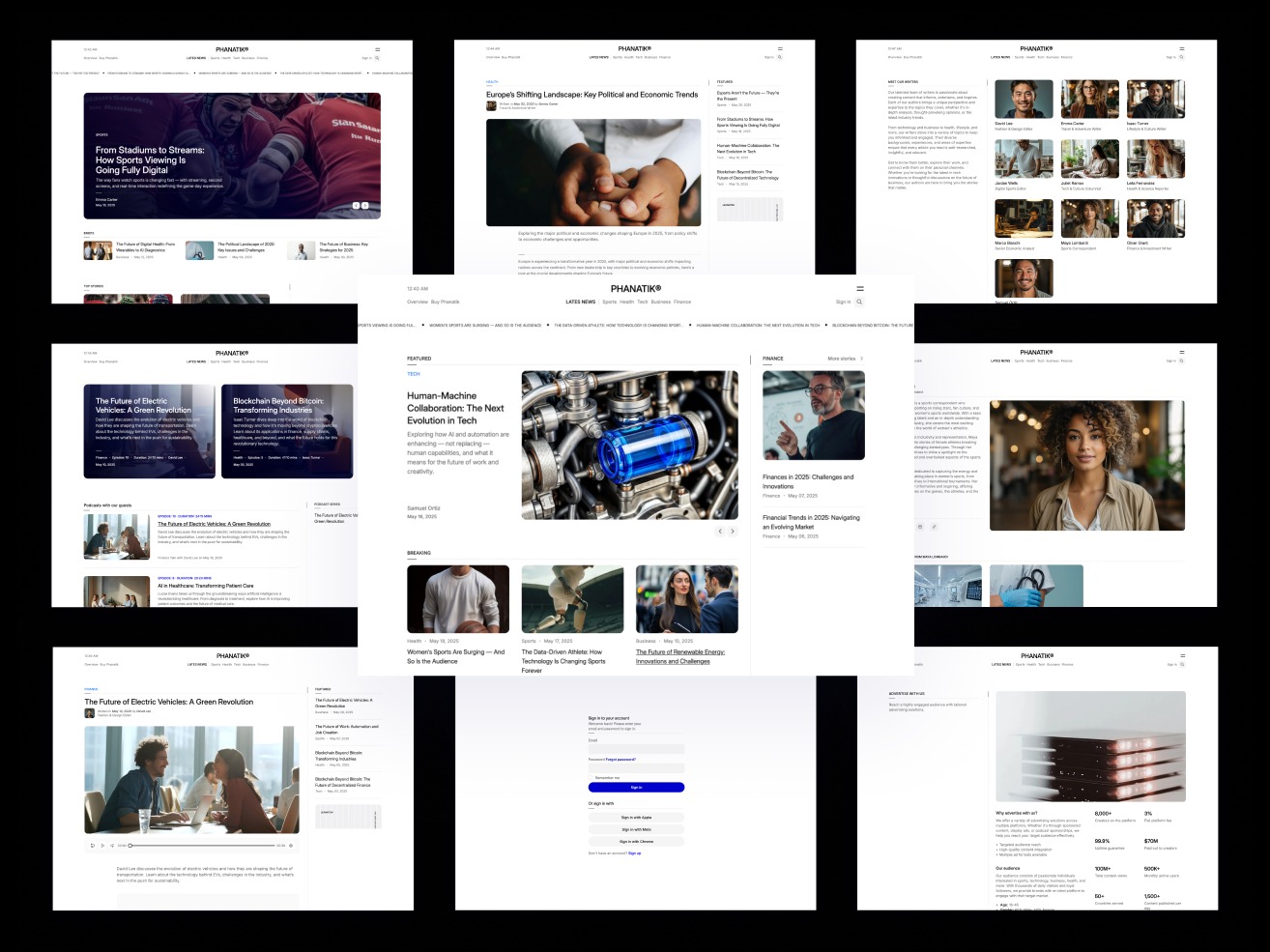 Phanatik — an Astro & Tailwind CSS blog & podcast template