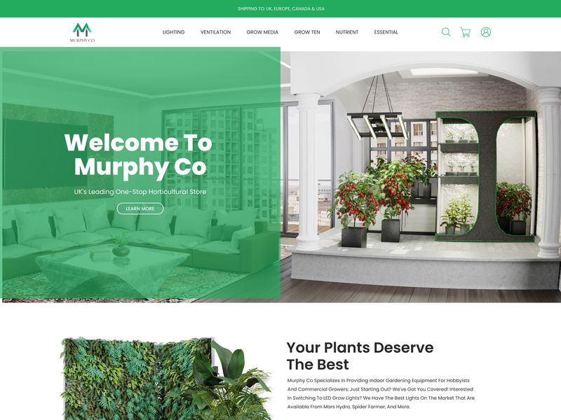 Premium Hydroponic E-commerce Store UI Concept