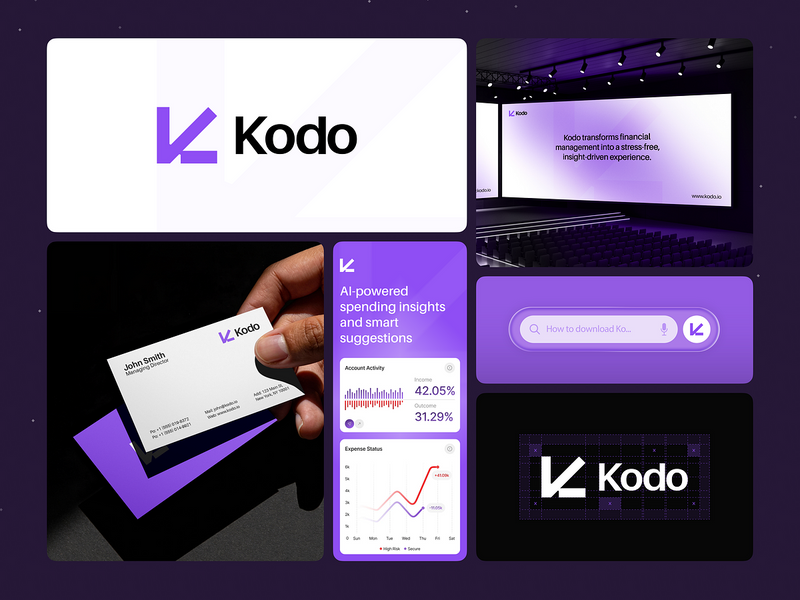 Fintech Branding & Visual Identity Design with Bento Grid