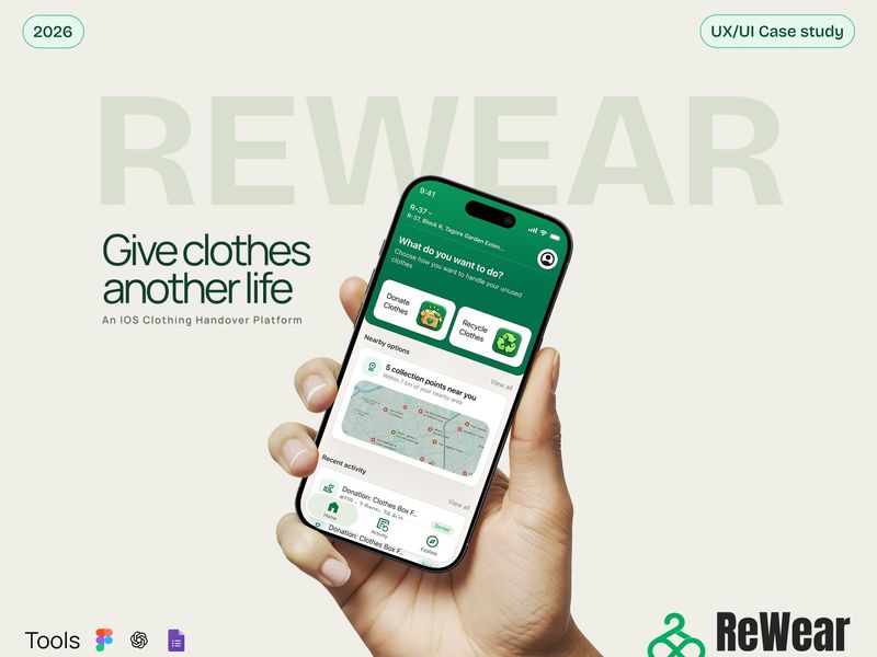 REWEAR : Clothing Donation App UX/UI Case Study