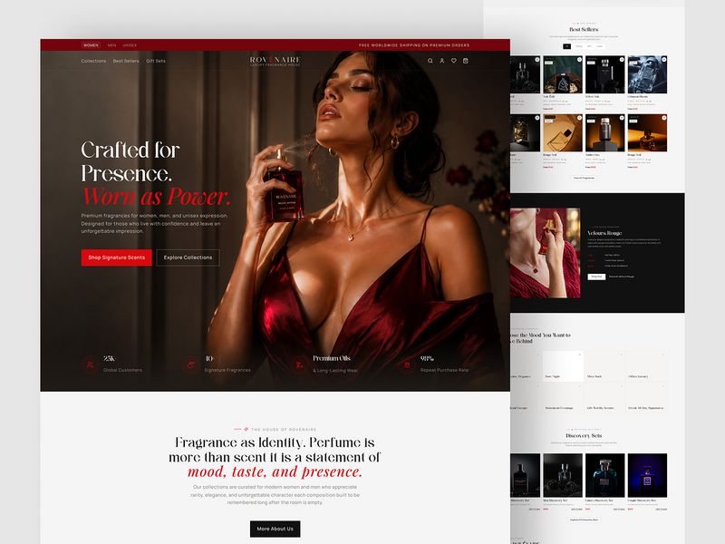 ROVÉNAIRE - Luxury Perfume E-commerce Website Design
