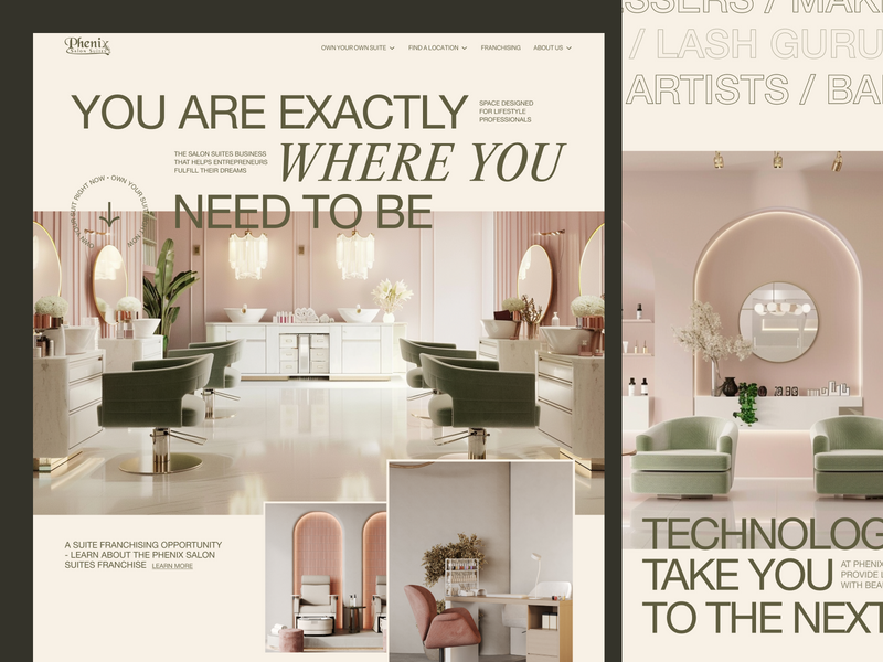 Website Design for Phenix Salon Suites by Sofiia Shvaia