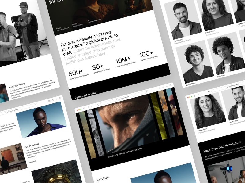 VYZN — Video Production Agency Template