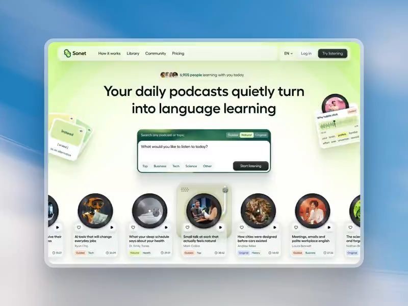 Sonet — Learn a language by listening