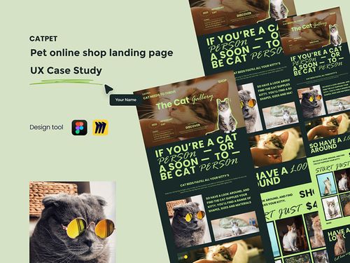 Pet online shop landing page