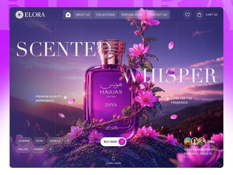 Elora — Luxury Perfume Website UI Design