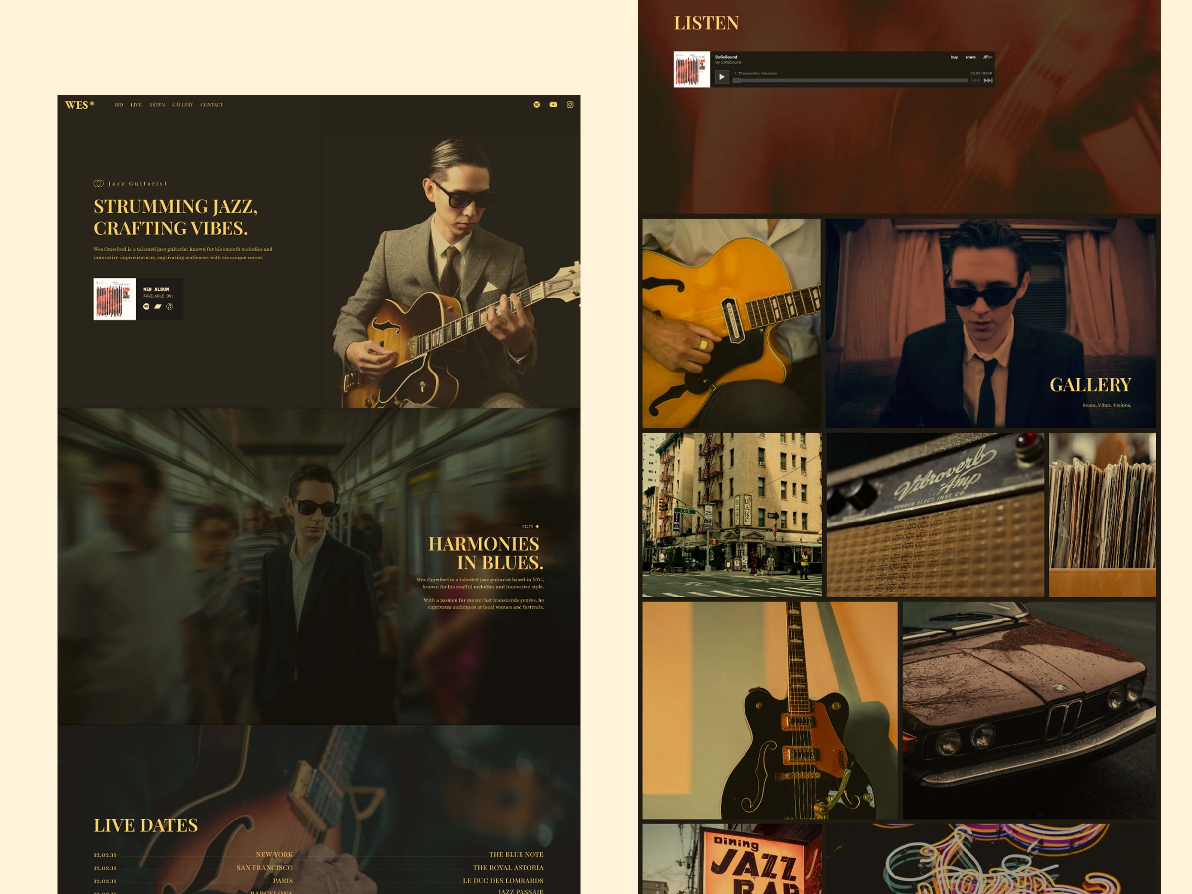 Wes - Webflow template for musician Image 1