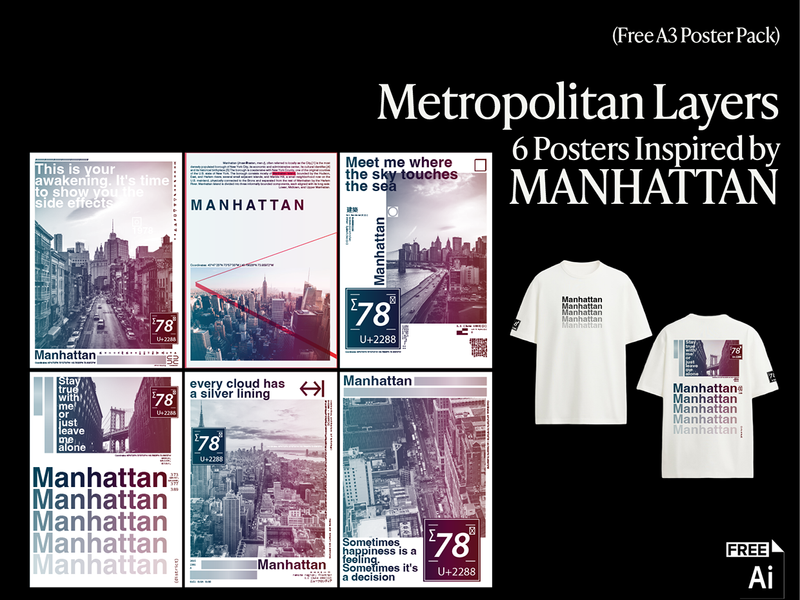 Manhattan: Typographic A3 Poster Collection (Free)