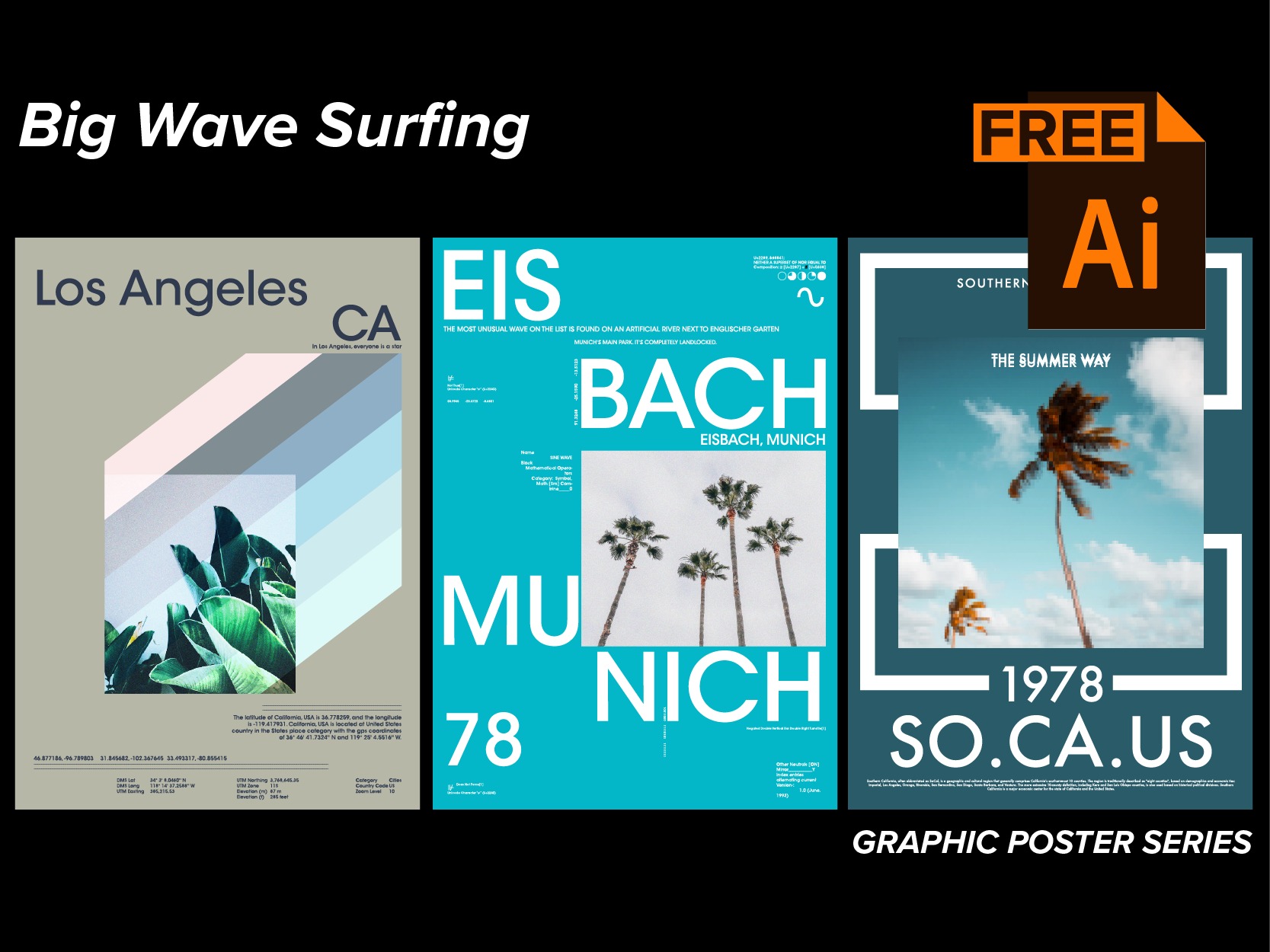 Big Wave Surfing – Graphic Poster Series