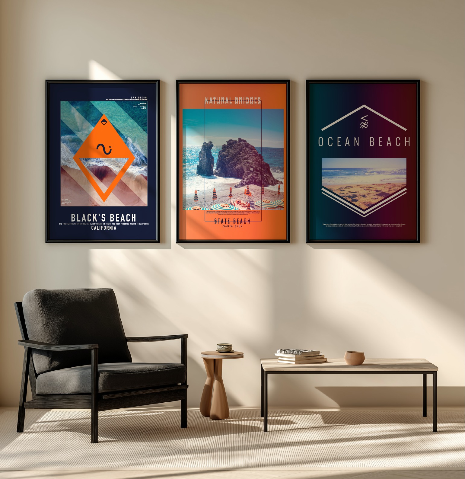California Beaches Poster Series – Free AI Vector Files Image 4