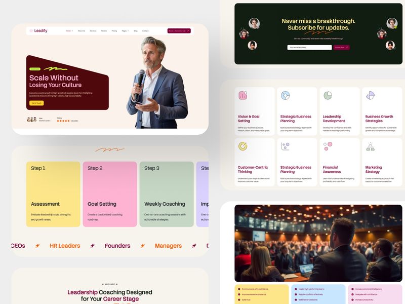 Leadifypro: Responsive Coaching Website Template by Tauhid Hasan