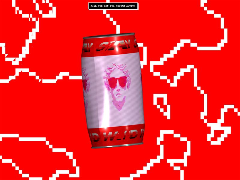 Your live webcam face on a soda / beer can