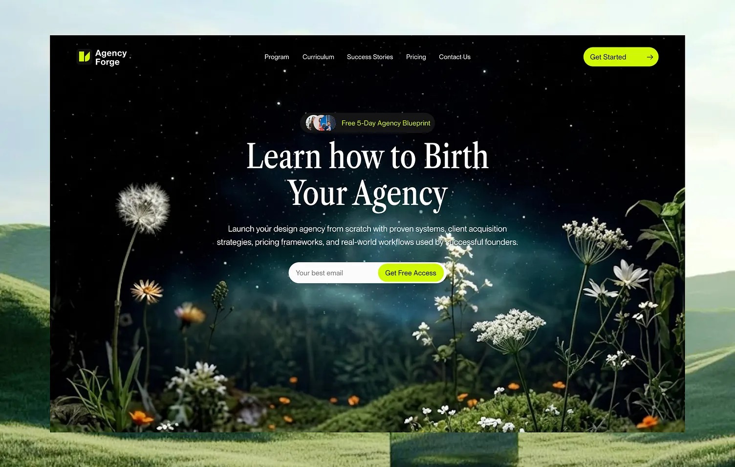 Agency Forge — Modern Landing Page UI