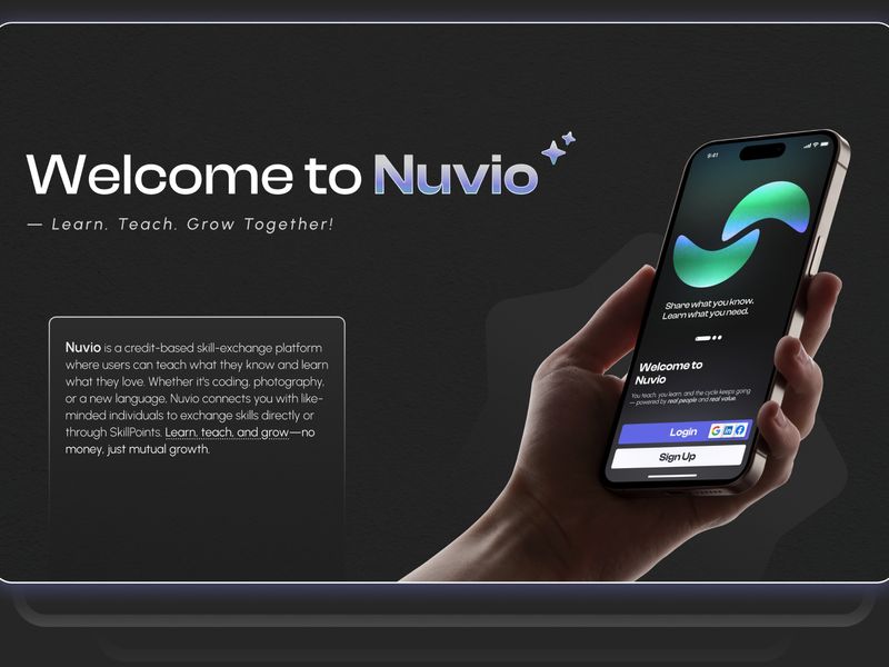 Nuvio | A Skill Sharing Platform 💫
