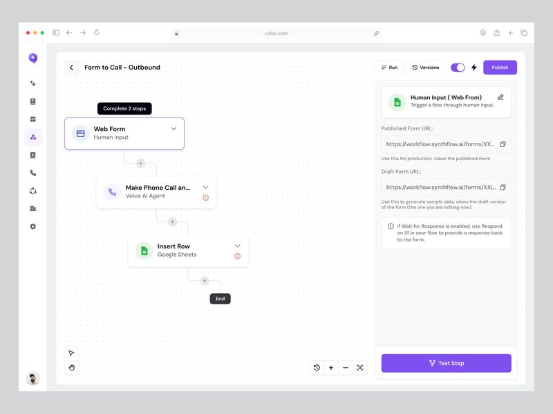 Call AI – AI Contact Manager Page