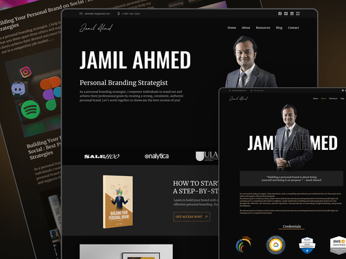 Personal portfolio website on Behance