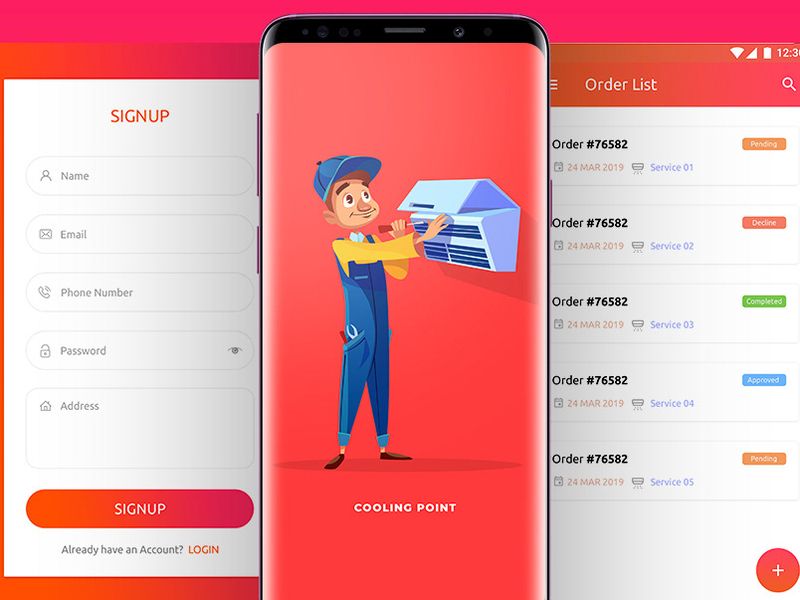 Cooling Point Android APP | UI/UX Design