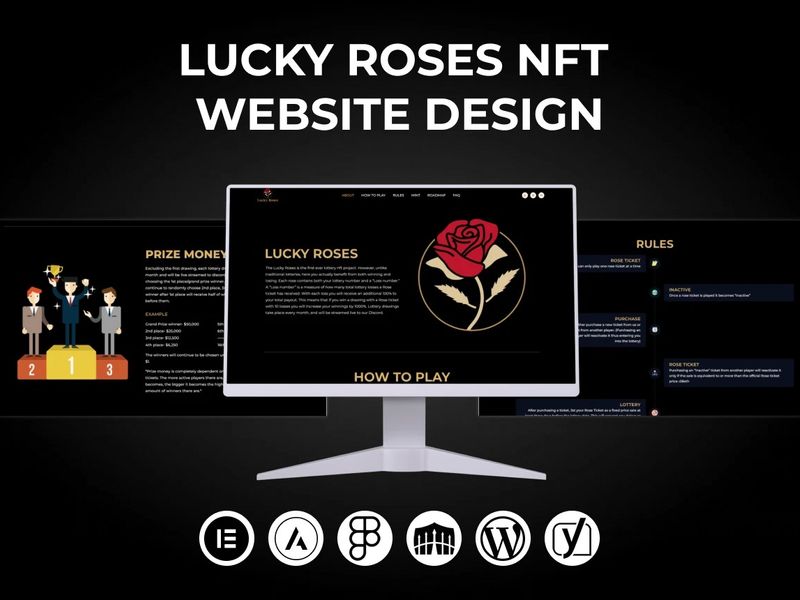 Lucky Roses NFT Website.
