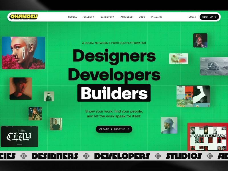 Okay Dev is a social network + portfolio platform for designers, developers, and brands.