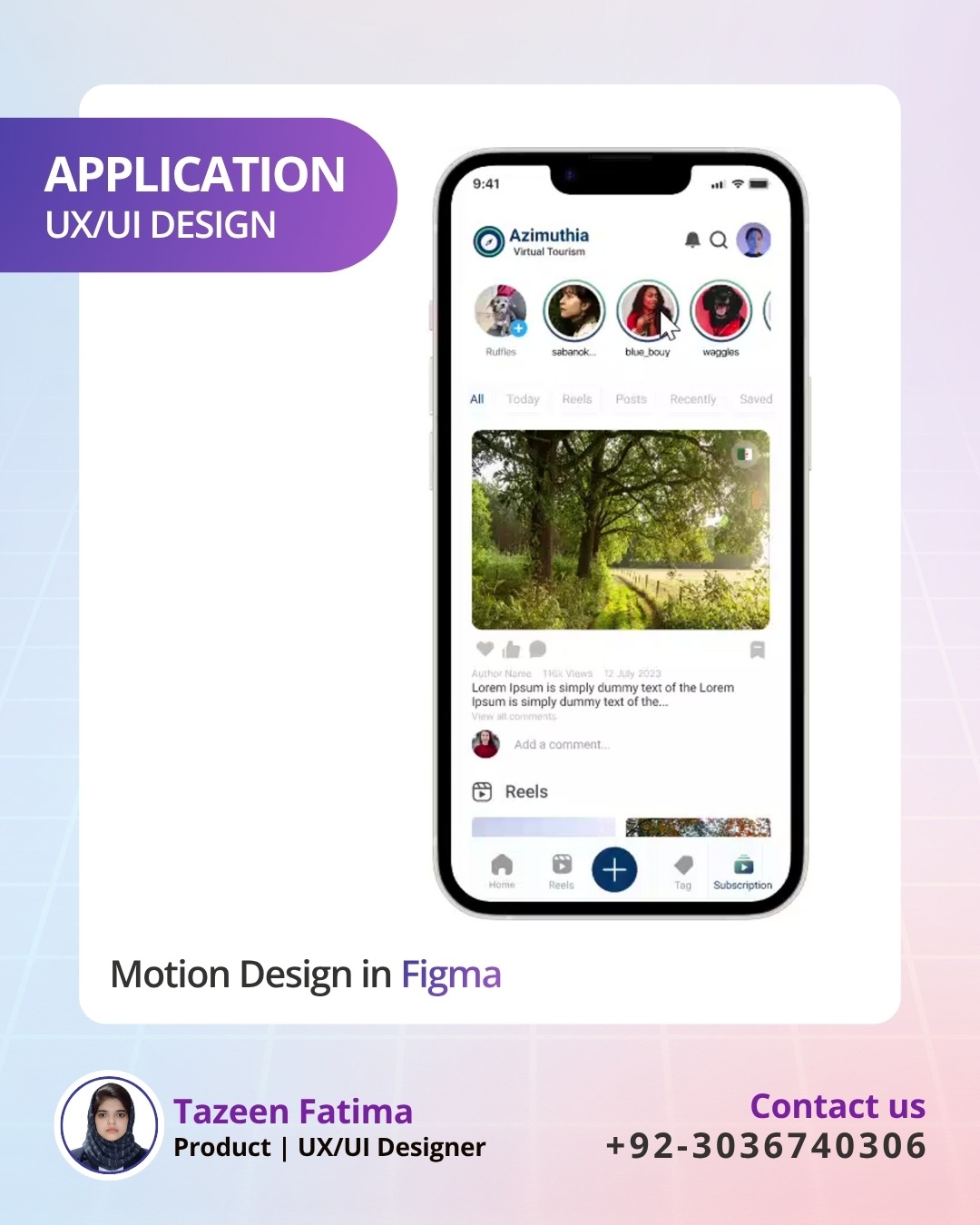Virtual Tourism App UI/UX Design | Motion Design in Figma Image 0