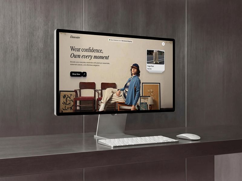 Luxury Fashion Website | E-commerce | Hero Section