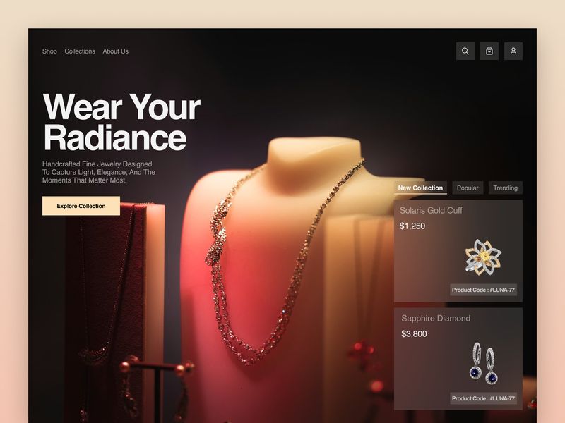 Jewelry E-Commerce Web Design