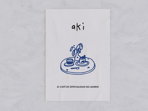 Doodles para Akí Cafe de especialidad