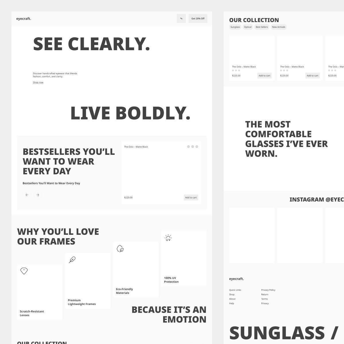 Eye Craft — Landing Page for Eyewear Brand Image 0