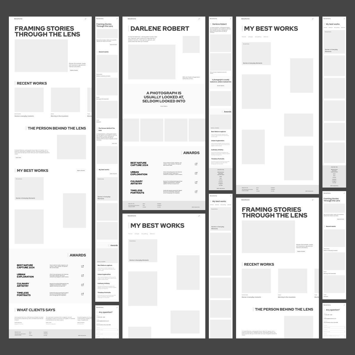 Monoframe - Photography Portfolio Website Framer Template Image 0